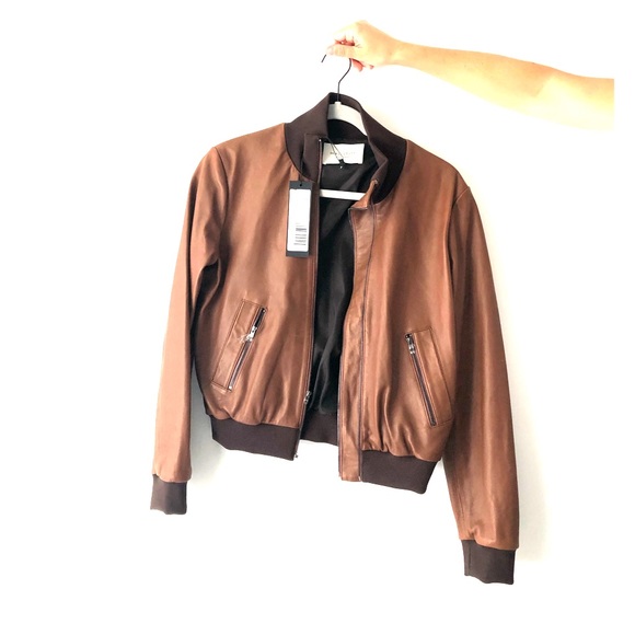Halston Womens Leather Combo Jacket